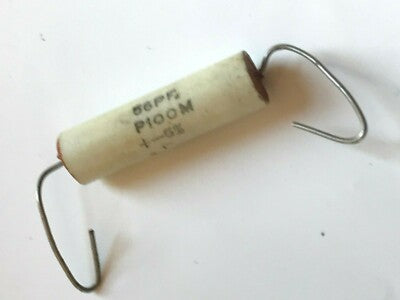 VINTAGE 56pF 5% TUBULAR CERAMIC CAPACITOR ERIE CERAMICON P100M (x1) fd6d42