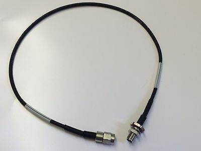 SMA FEMALE BULKHEAD TO SMA PLUG ON 34CM OF RG174 BY RADIALL TOP QUALITY blb101
