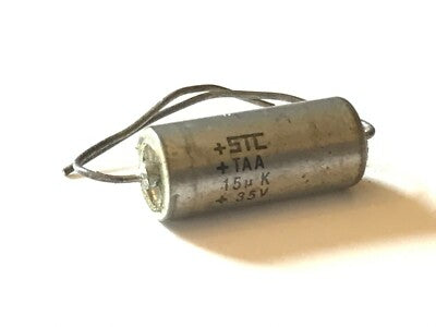 ITT BEST QUALITY SOLID TANTALUM AXIAL CAPACITOR TAA 15uF 35v fcb16.8
