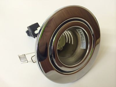 QUANTITY 50 GU10 MAINS 240V POLISHED CHROME TILT LIGHT FIT SUPERIOR QUALITY aa1