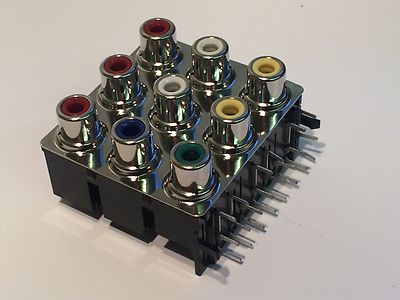 9 WAY PHONO RCA FEMALE SOCKET INPUT MODULE fd1c8