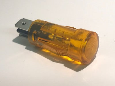 GOOD QUALITY 240V 12MM PUSH FIT PANEL NEON MAINS LAMP ORANGE (X1) ac1f2