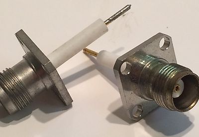 4 HOLE CHASSIS MOUNT FEMALE TNC PANEL SOCKET WITH LONG CONNECTION PIN fd5e31