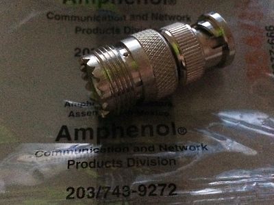 AMPHENOL PREMIUM QUALITY BNC (M) TO S0259 RF ADAPTOR fbb22t