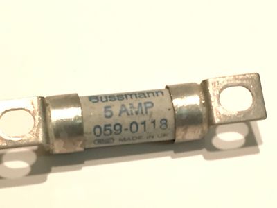 059-0118 5A MILITARY SPEC TAGGED FUSE BUSSMANN fd5c12