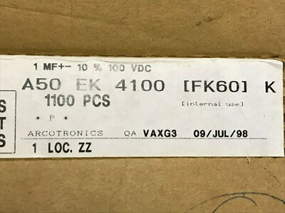 1UF 100V AXIAL METALLIZED POLYESTER FILM ARCOTRONIC 1.50MKT AUDIO CAP fd2d15