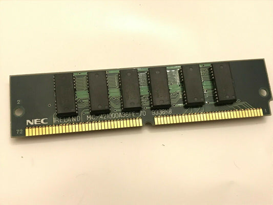 NEC MC-4210000A36FE-70 4MB 72 PIN 70NS FAST PAGE SIMM WITH PARITY FPM fcb13.16