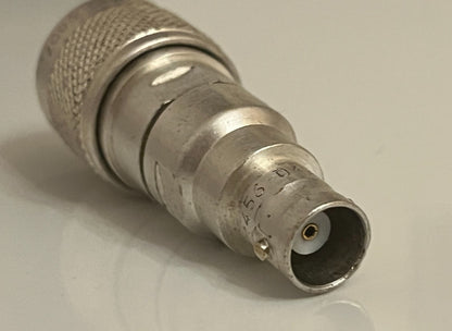 N TYPE MALE TO BNC FEMALE 50 OHM MILITARY SPEC RF COAXIAL ADAPTER FBB15A1