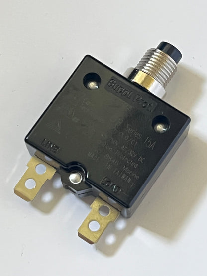 CARLING CLB 15A PUSH BUTTON PANEL MOUNT BREAKER TC2/OLO/C1 FD1D7
