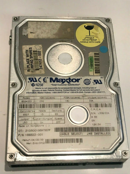 MAXTOR 83240E3 03B 18C 33A 3.2GB IDE HARD DRIVE aa5he8