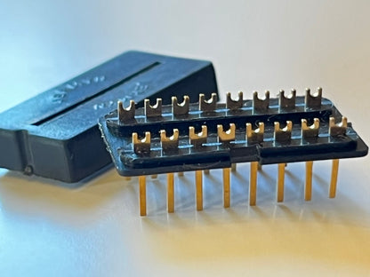 16 WAY JERMYN PREMIUM GOLD PLATED DIL IC SOCKET HEADER PLUG (x1) fba39.21