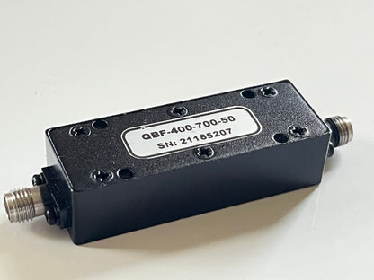 QUALWAVE 400MHZ - 700MHZ 1W BAND PASS FILTER 2.92MM CONNECTORS AE1W87