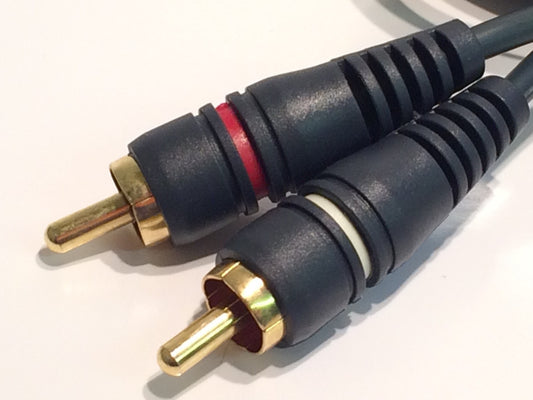 1.5m PREMIUM QUALITY TWIN GOLD PLATED DIGITAL AUDIO RCA PHONO CABLE fab16