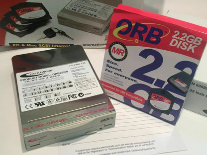 ORB CASTLEWOOD 2.2GB REMOVABLE MEDIA ULTRA SCSI BACKUP KIT NEW ac2c4