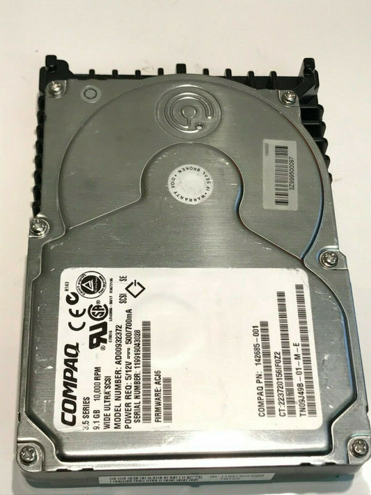 COMPAQ AD00932372 9.1GB SCSI 3 HARD DRIVE 142685-001 ACJ6 aa5ga10