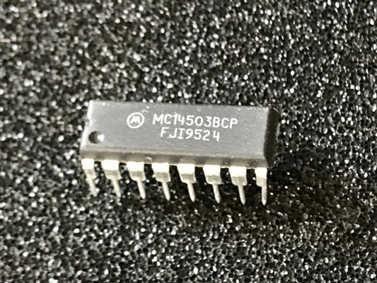 ORIGINAL MOTOROLA MC14503BCP 16 PIN DIL BUFFER CHIP UK STOCK x1 fcb27.14