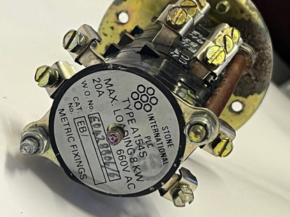 STONE-PLATT 20A 660Vac 8 POLE 2 POSITION TYPE A154S ROTARY SWITCH ae1y5