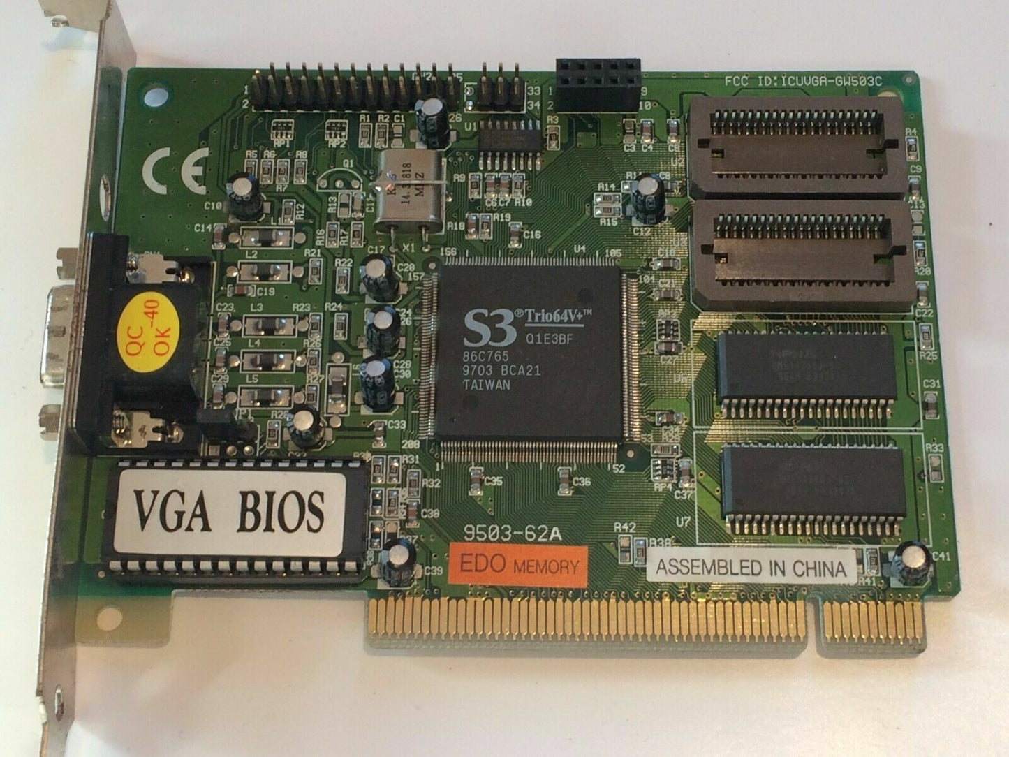 ADVANCED DIGITAL 9503-62A S3 TRIO 64V LEGACY SVGA GRAPHICS PCI CARD ad2J37