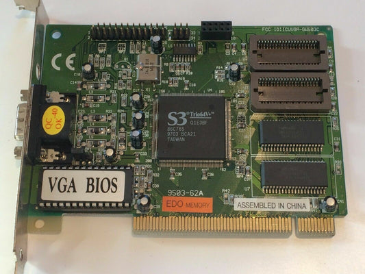 ADVANCED DIGITAL 9503-62A S3 TRIO 64V LEGACY SVGA GRAPHICS PCI CARD ad2J37