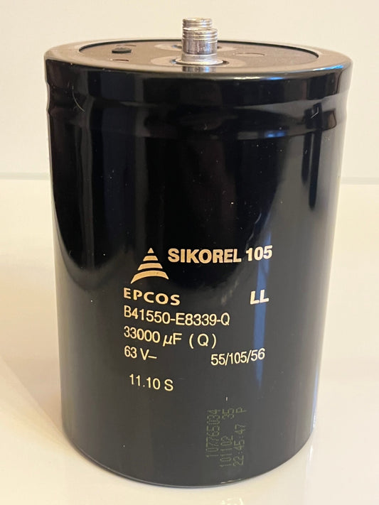 33000UF 63V EPCOS SIKOREL 105 B41550-E8339-Q PREMIUM CAPACITOR fcd3g