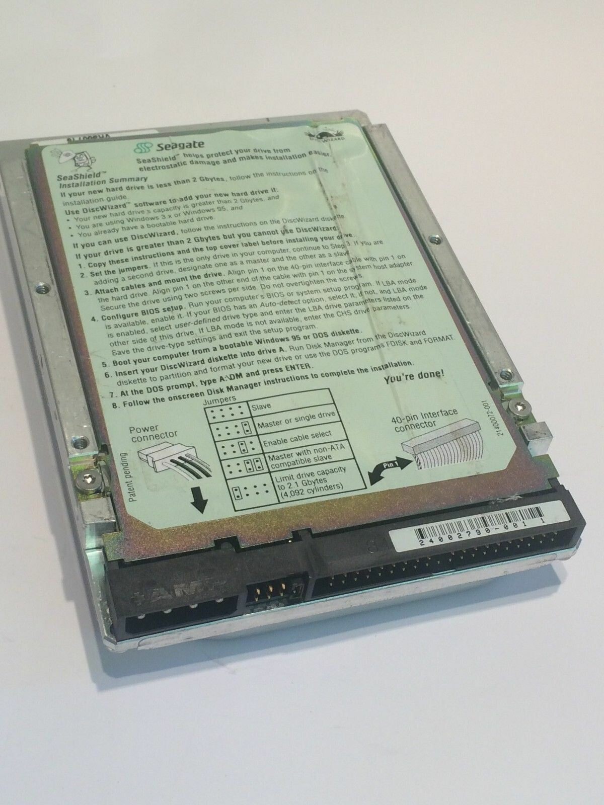 SEAGATE ST38641A 9K2001-002 FIRMWARE 3.04 IDE HARD DRIVE 8.6GB aa4bc13A