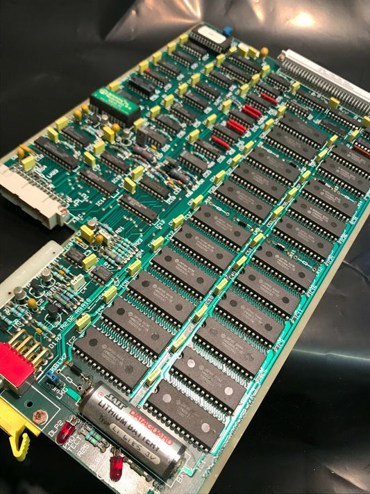 OLD MEMORY PCB WITH 22 X 6264 HITACHI SRAM MEMORY CHIPS HM6264LP-15 ac1X12