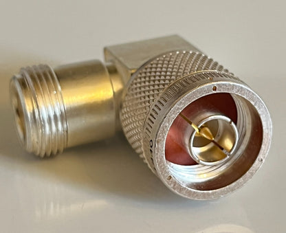 DELTA MILITARY GRADE N TYPE MALE TO FEMALE 50 OHM 90 DEGREE ELBOW ADAPTOR FD5H9