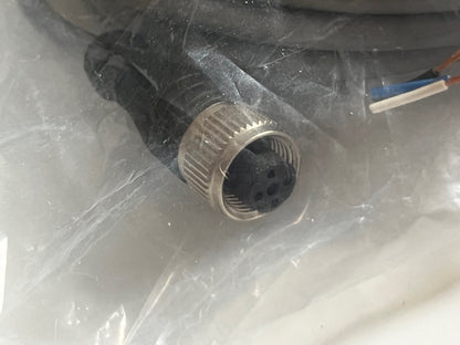 RS 212-1721 4 WAY M12 CONNECTOR ON 10M OF CABLE, SENSOR LEAD fd1d28