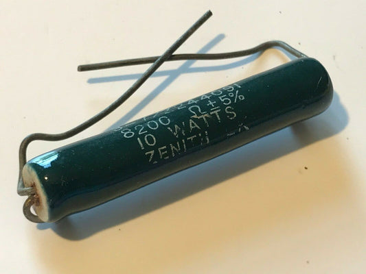 VINTAGE 1960'S WELWYN ZENITH 8200 OHM 10W 5% 8.2K WIRE WOUND RESISTOR ad1J58
