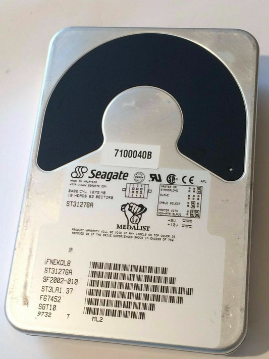 SEAGATE ST31276A 9F2002-010 IDE HARD DRIVE 1.2GB aa4aa3