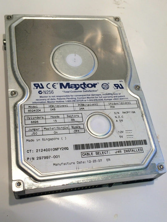 MAXTOR 83240D4 3.2GB 297997-001 IDE HARD DRIVE aa4ca6