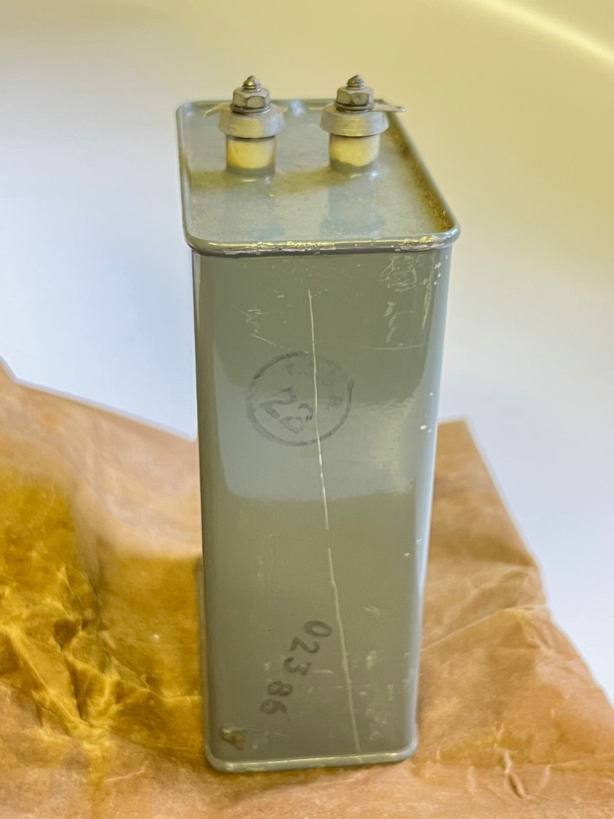 8UF 8mfd 800V PAPER IN OIL TCC VISCONOL VINTAGE CAPACITOR FD6C36