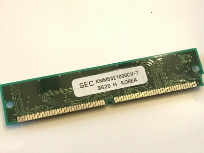 SAMSUNG KMM5321000CV-7 4MB 72 PIN 70NS FAST PAGE SIMM NON PARITY FPM fcb13.4