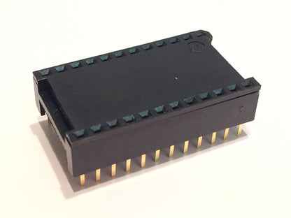 24 PIN PREMIUM MILITARY QUALITY FULL GOLD PLATE DIL IC SOCKET (x1) fd4g5