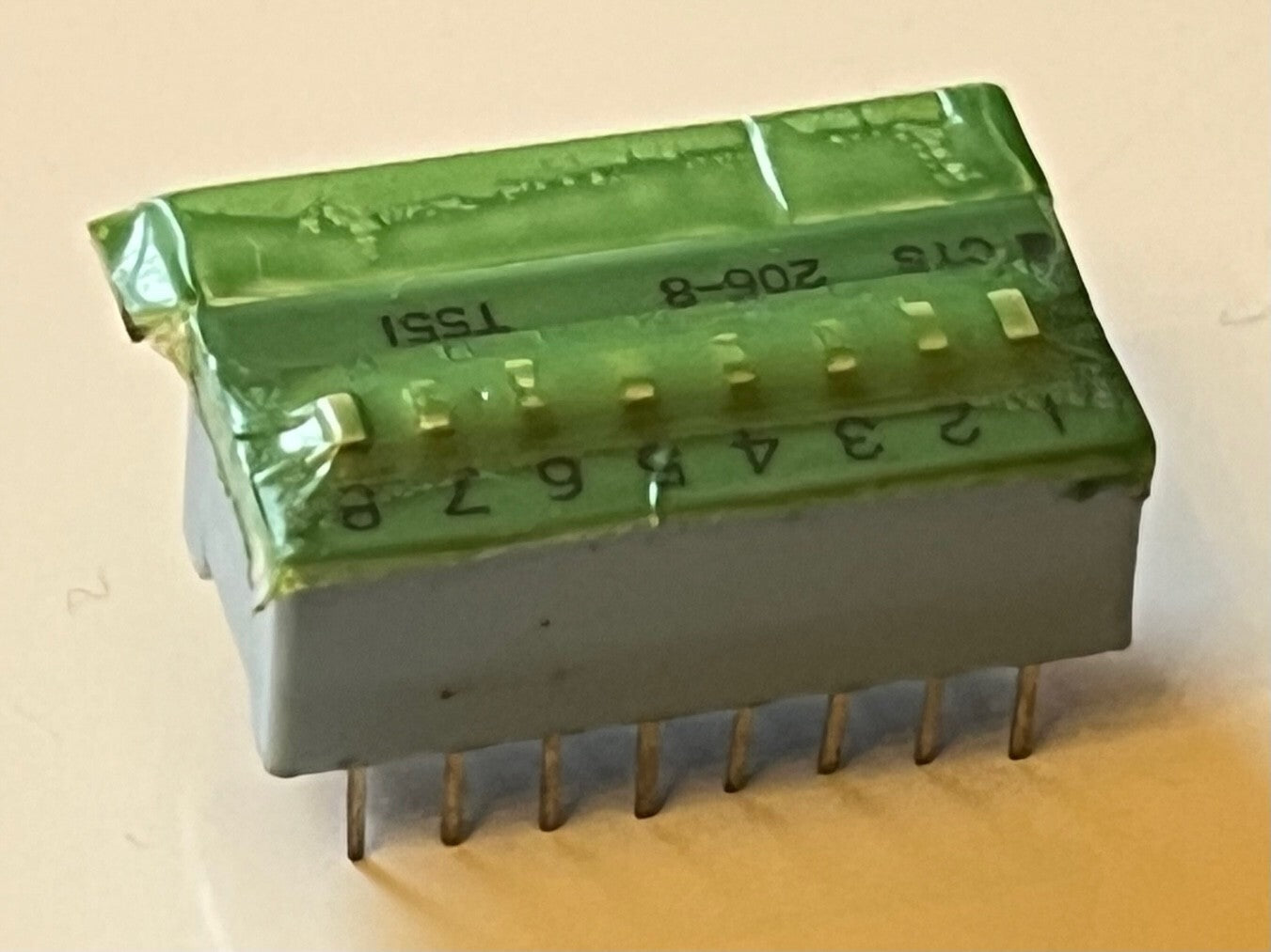 VINTAGE CTS 8 WAY DIP DIL SWITCH GOOD QUALITY x1 206-8 FBA10A12