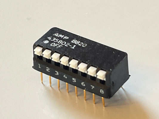 AMP 8 WAY PIANO DIP DIL SWITCH PREMIUM QUALITY x1 435802-1 FBA10A6