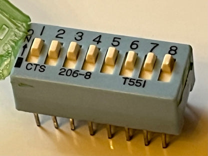 VINTAGE CTS 8 WAY DIP DIL SWITCH GOOD QUALITY x1 206-8 FBA10A12