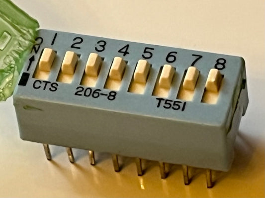 VINTAGE CTS 8 WAY DIP DIL SWITCH GOOD QUALITY x1 206-8 FBA10A12