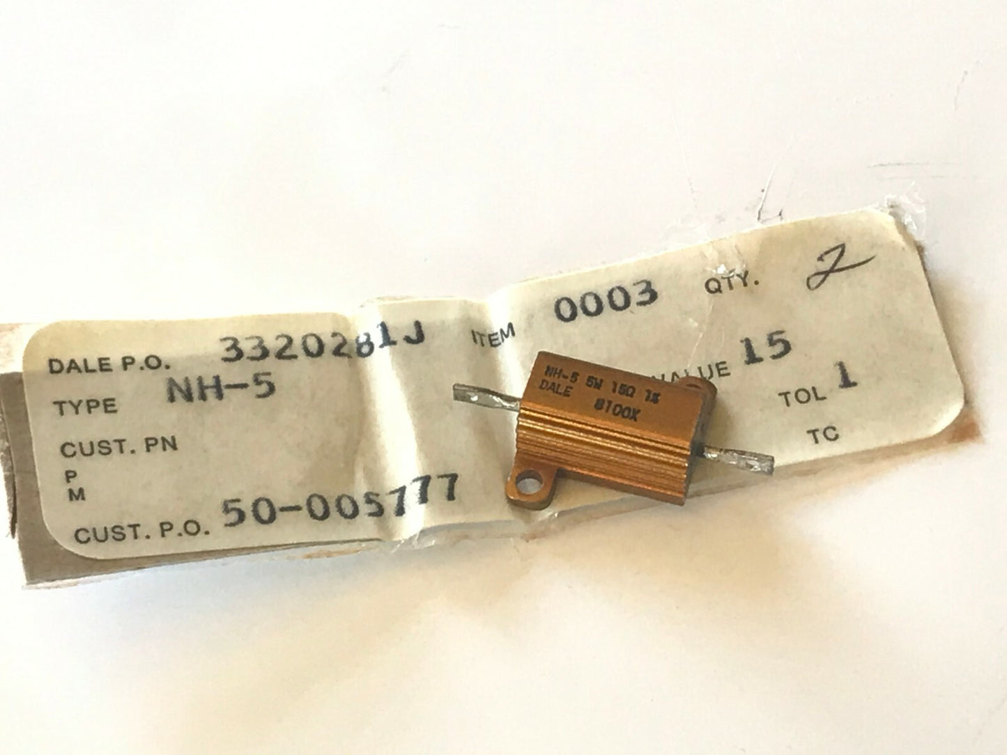 DALE NH-5 15 OHM 1% 5W METAL CLAD POWER RESISTOR MILITARY SPEC fd7d24
