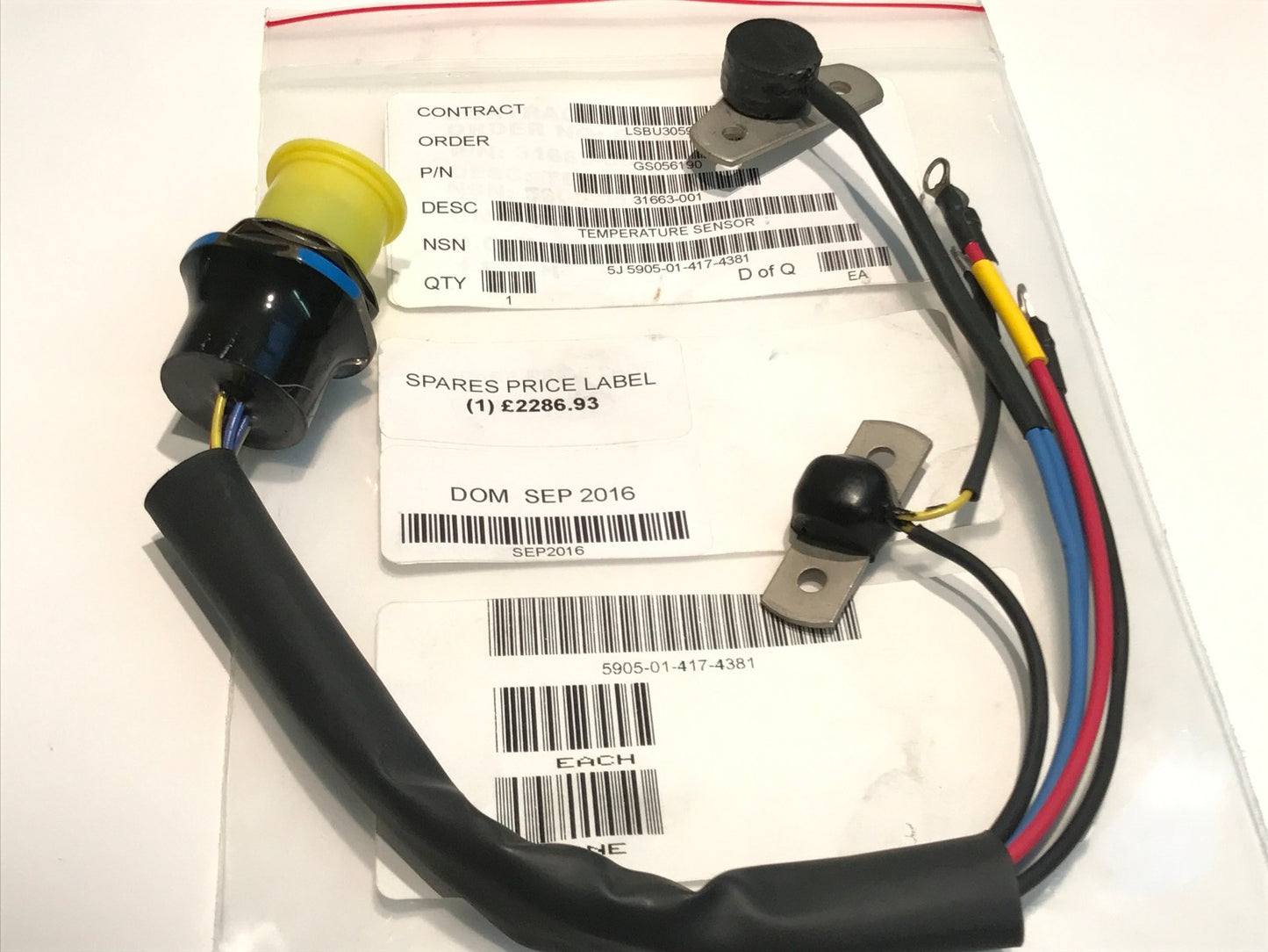 MARATHON NORCO AEROSPACE 31663-001 MILITARY TEMPERATURE SENSOR fd2J72