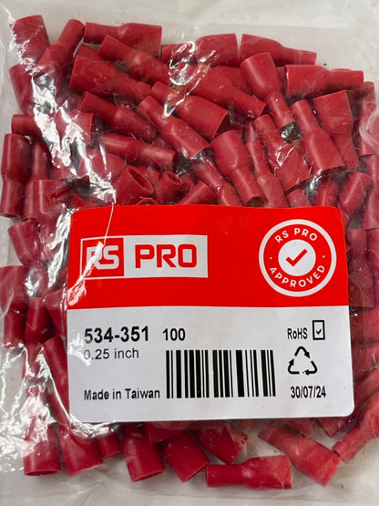INSULATED CRIMP TERMINALS BEST RS QUALITY ALL TYPES PACKS OF 100 CHEAP fcb22