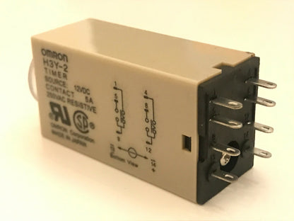 H3Y-2 12V DC MINIATURE PLUG IN TIMER 8 PIN 0.1 - 1 SECOND DP CONTACTS ad2G11