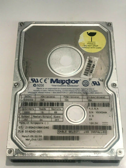 MAXTOR 90320D2 02A 09A 3BA 3.2GB IDE HARD DRIVE 314240-001 aa5hd4