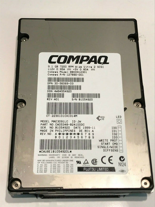 FUJITSU MAE3091LC 9.1GB SCSI 2 WIDE HARD DRIVE CAO5348-B24100DC aa5hd1