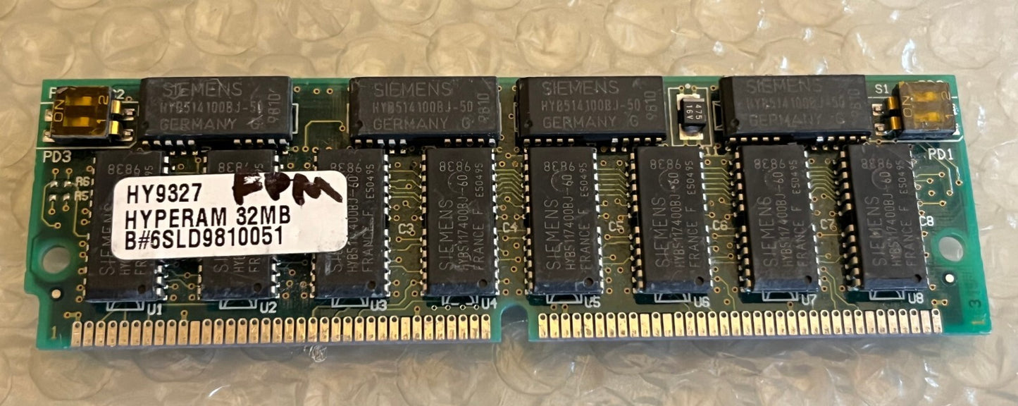 HY9327 32MB 72 PIN 60NS FAST PAGE MODE PARITY FPM SIMM (x1) fd1A46