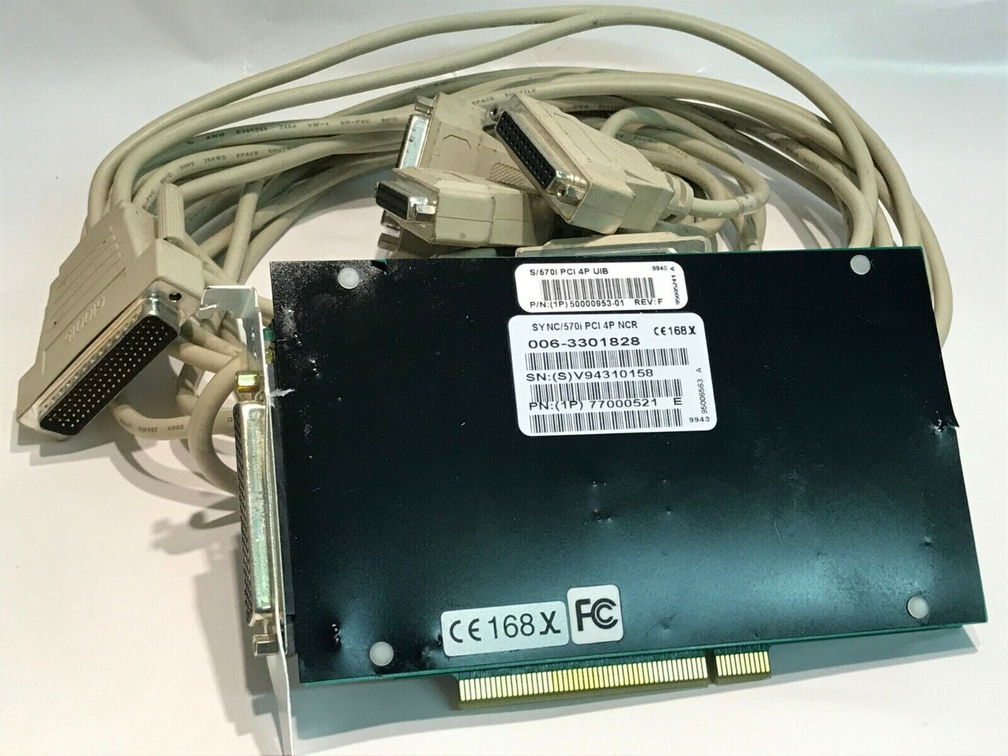 Digiboard S / 570i PCI 4 SERIAL PORT UIB CARD 50000953-01 Rev F & CABLES ae1x15