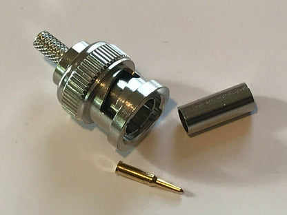 BEST QUALITY BNC PLUG 75 OHM MALE CRIMP TYPE FOR RG59 CABLE (x1) bsc3b