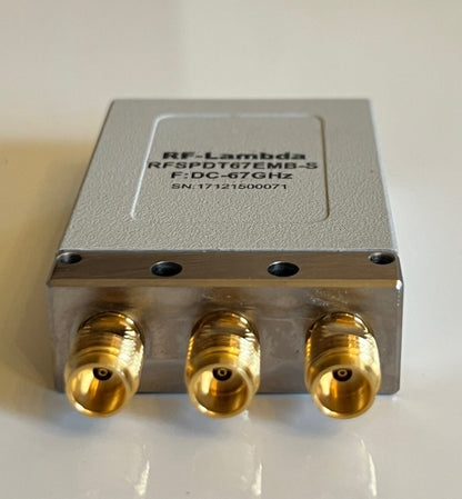 RF-LAMBDA RFSPDT67EMB-S COAXIAL RELAY SWITCH 1.85MM 67GHz 24Vdc SPDT AE1W9