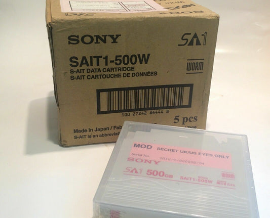 SONY SAIT1-500W 500/1300GB WORM DATA CARTRIDGE NEW FACTORY SEALED (x1) ab3a1