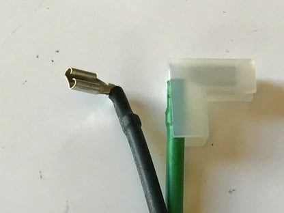 2.8mm 1/8" SMALL RIGHT ANGLE SPADE CONNECTORS ON 13CM HI TEMP WIRE (x2) fd5e38